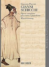 Giacomo Puccini Notenblätter Gianni Schicchi Klavierauszug
