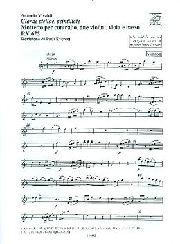 Antonio Vivaldi Notenblätter Clarae stellae scintillate RV625