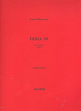 Franco Donatoni Notenblätter Ferie no.3