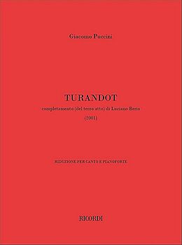Giacomo Puccini Notenblätter Turandot completamento del terzo atto di L. Berio