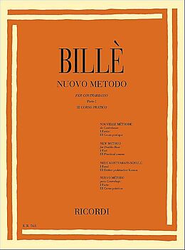 Isaja Billè Notenblätter Nuovo metodo vol.1,3 per contrabbasso