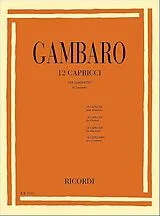 Giovanni Battista Gambaro Notenblätter 12 capricci per clarinetto