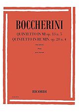 Luigi Boccherini Notenblätter Quintetti op.13,5 e op.20,4