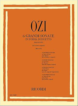 Etienne Ozi Notenblätter 6 grosse Sonaten in Duettform