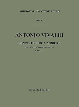 Antonio Vivaldi Notenblätter Konzert C-Dur F.VIII,3 für
