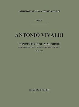 Antonio Vivaldi Notenblätter Concerto si bemol maggiore RV547