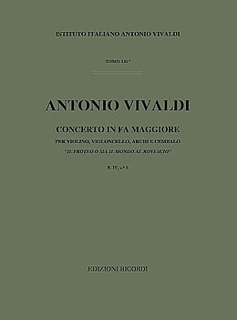 Antonio Vivaldi Notenblätter Konzert F-Dur F.IV-5 für Violine