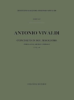Antonio Vivaldi Notenblätter Konzert G-Dur RV436 für Flöte, Streicher