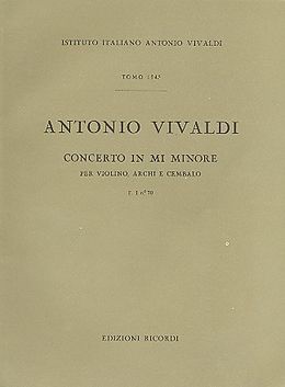 Antonio Vivaldi Notenblätter Concerto in mi minore per violino