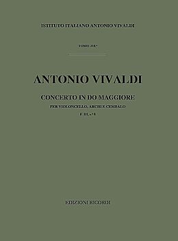 Antonio Vivaldi Notenblätter Concerto do maggiore F.III-8