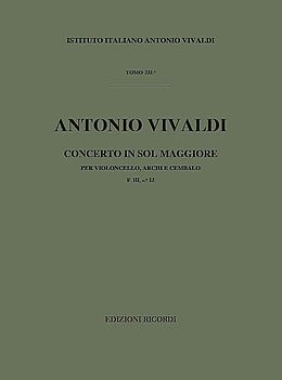Antonio Vivaldi Notenblätter Konzert G-Dur F.3,12 für