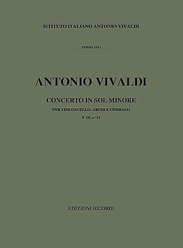 Antonio Vivaldi Notenblätter Concerto sol minore F.III-15
