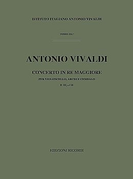 Antonio Vivaldi Notenblätter KONZERT D-DUR F.III-16 FUER VIOLONCELLO