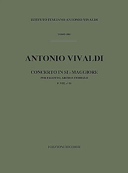 Antonio Vivaldi Notenblätter Concerto sib maggiore F.VIII-35