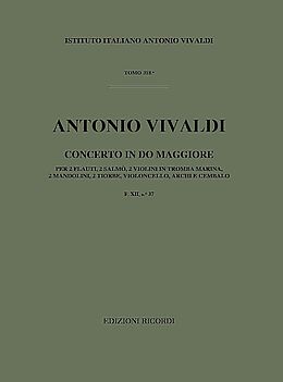 Antonio Vivaldi Notenblätter Concerto in do maggiore F12,37 RV558