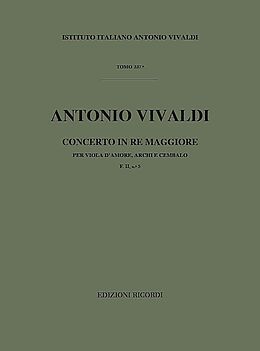 Antonio Vivaldi Notenblätter Concerto re maggiore F.II-5 per