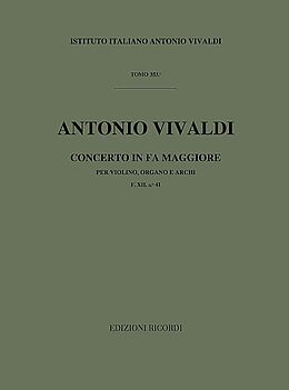 Antonio Vivaldi Notenblätter CONCERTO FA MAGGIORE PER VIOLINO