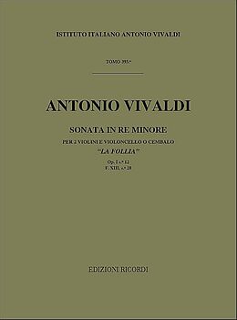 Antonio Vivaldi Notenblätter Sonata re minore op.1,12 FXIII-28