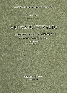 Antonio Vivaldi Notenblätter Concerto la minore per violino e