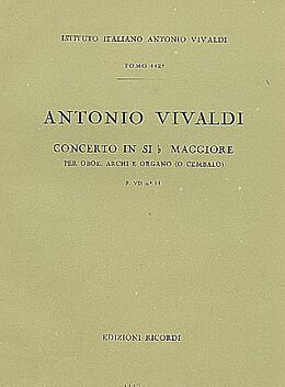 Antonio Vivaldi Notenblätter Concerto in sib maggiore F.VII no.14
