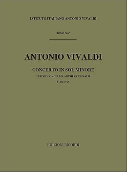 Antonio Vivaldi Notenblätter Konzert g -moll F.III,26 für Violoncello