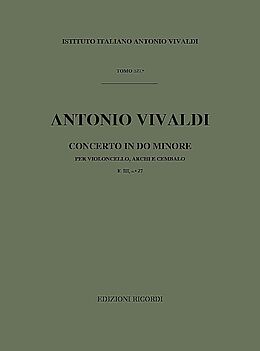 Antonio Vivaldi Notenblätter Konzert c-Moll F.III-27