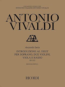 Antonio Vivaldi Notenblätter ASCENDE LAETA RV635 FUER SOPRAN