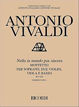 Antonio Vivaldi Notenblätter Nulla in mundo pax sincera RV630