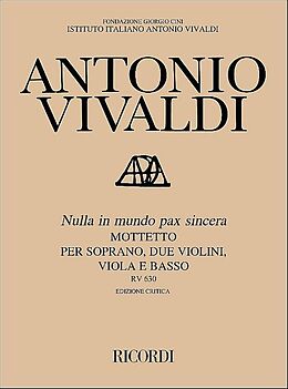 Antonio Vivaldi Notenblätter Nulla in mundo pax sincera RV630
