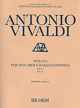 Antonio Vivaldi Notenblätter Sonate RV81 für 2 Oboen und Bc
