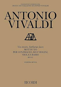 Antonio Vivaldi Notenblätter Vos invito barbarae faces RV811