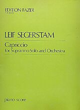 Leif Segerstam Notenblätter Capriccio für Sopraninoblockflöte und