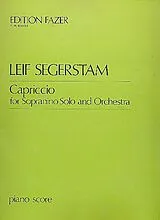 Leif Segerstam Notenblätter Capriccio für Sopraninoblockflöte und