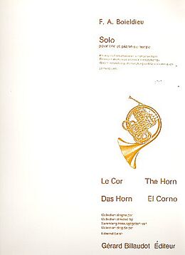 Francois Adrien Boieldieu Notenblätter Solo pour cor en fa et piano ou harpe