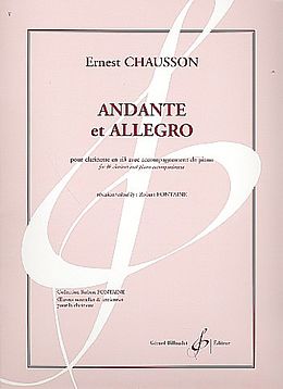 Ernst Amédée Chausson Notenblätter Andante et Allegro