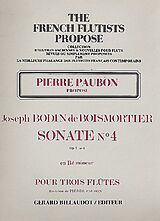 Joseph Bodin de Boismortier Notenblätter Sonate ré majeur op.7,4 pour 3 flûtes