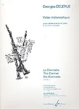 Georges Delerue Notenblätter Valse mélancolique pour clarinette