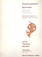 Gasparo Luigi Pacifi Spontini Notenblätter Divertimento pour cor et harpe (piano)