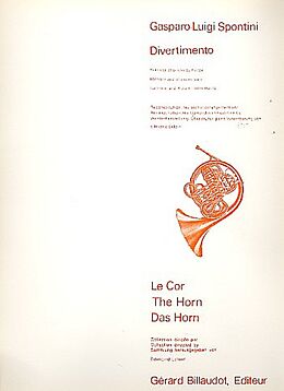 Gasparo Luigi Pacifi Spontini Notenblätter Divertimento pour cor et harpe (piano)