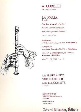 Arcangelo Corelli Notenblätter La Follia pour flute a bec