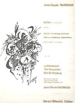 Jean-Claude Tavernier Notenblätter 2 Duos vol.1 pour percussion