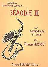 Francois Rossé Notenblätter Séaodie III pour saxophone alto
