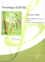 Dominique Maitre Notenblätter Souvenir 2002 pour saxophone alto