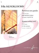 Felix Mendelssohn-Bartholdy Notenblätter Romances sans paroles op.38
