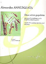 Alessandro Annunziata Notenblätter 2 scènes populaires trio pour 2 saxophones en sib