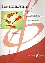Thierry Deleruyelle Notenblätter Cyclone pour violon et percussion