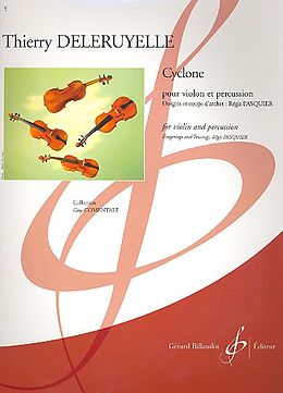 Thierry Deleruyelle Notenblätter Cyclone pour violon et percussion