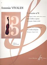 Antonio Vivaldi Notenblätter Concerto no.8 op.3 pour 2 violons, cordes et Bc