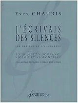 Yves Chauris Notenblätter Jécrivais des silences