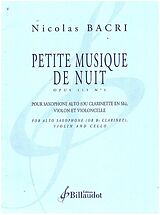 Nicolas Bacri Notenblätter Petite Musique de Nuit op.111 no.1